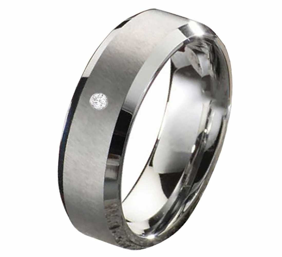 Partnerringe Wolframringe PW100 mit Zirkonia